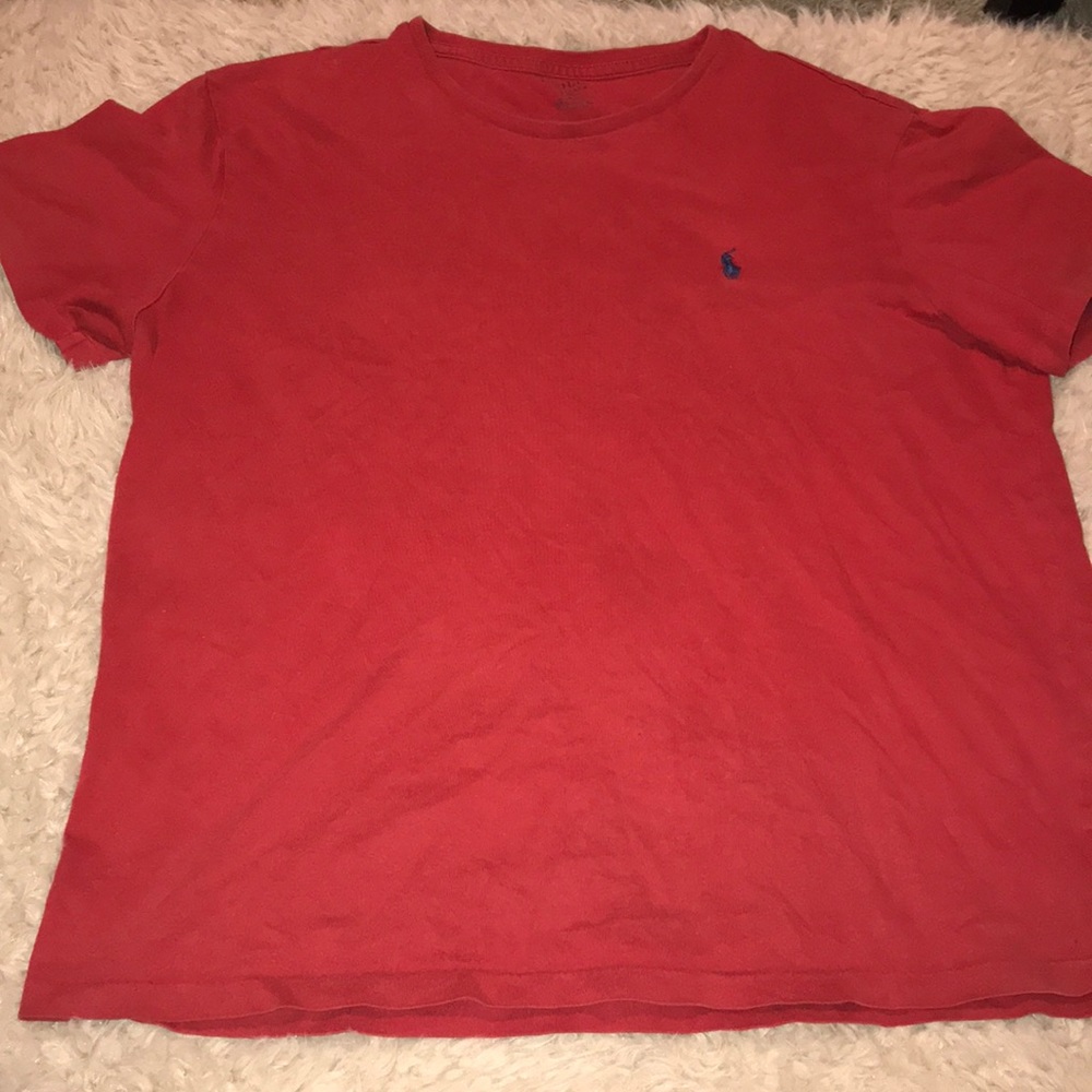 Red polo t shirt